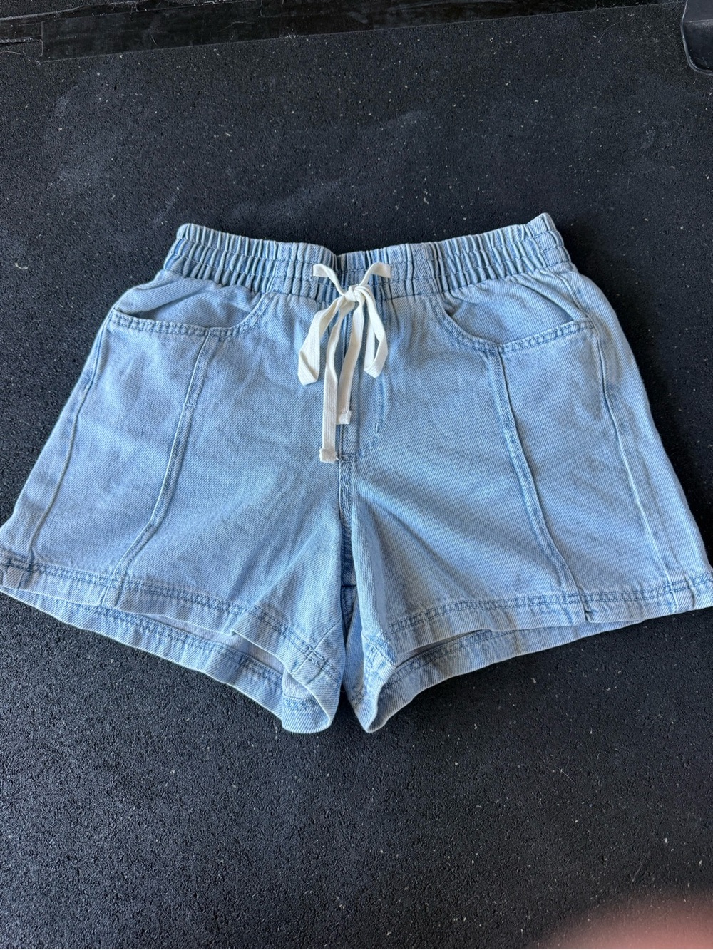 Universal Thread Light Blue High-Waist Drawstring Shorts